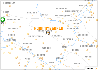 map of Korānī-ye Soflá