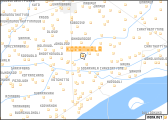 map of Korānwāla