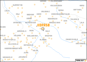 map of Korasb