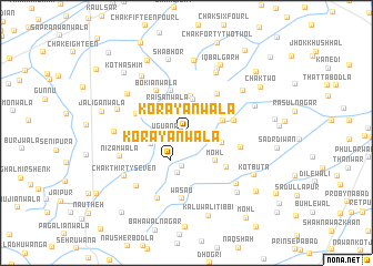 map of Korāyānwāla