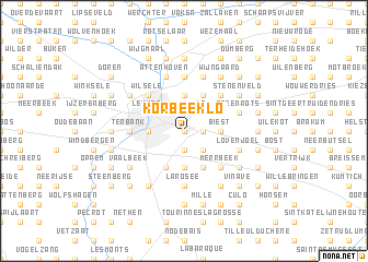 map of Korbeek-Lo