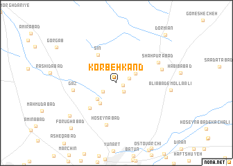 map of Korbeh Kand