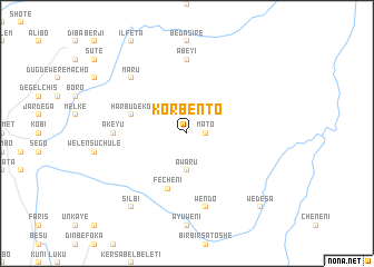 map of Kʼorbento