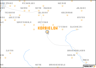 map of Korbielów