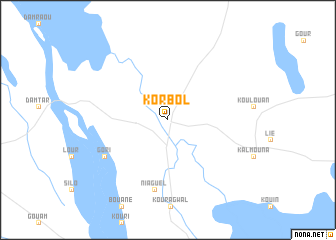 map of Korbol