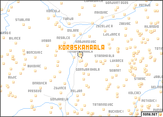 map of Korbska Maala