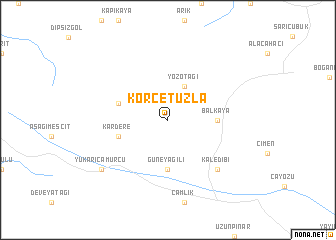 map of Körcetuzla