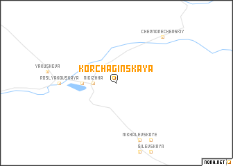 map of Korchaginskaya