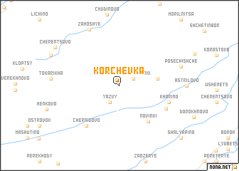map of Korchëvka