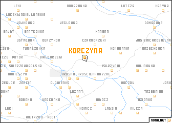 map of Korczyna