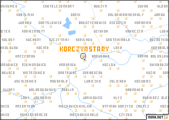 map of Korczynstary