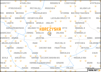 map of Korczyska