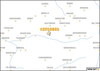 map of Kordābād