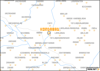 map of Kordābād