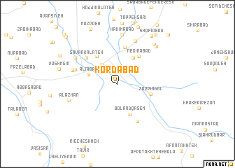 map of Kordābād