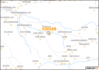 map of Kordāb