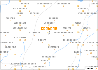 map of Kordane