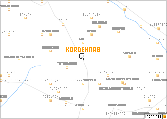 map of Kordeh Nāb