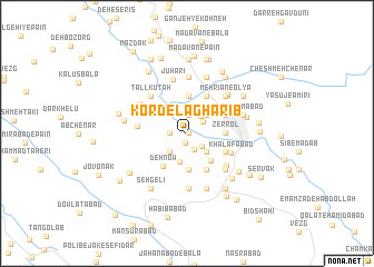 map of Kord-e Lāgharīb