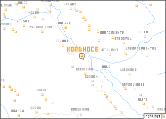 map of Kordhocë