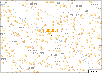 map of Kordići