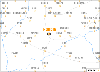 map of Kordié