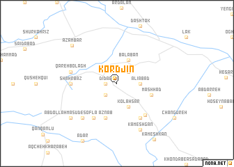 map of Kordjīn