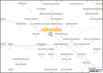 map of Kord Kandī