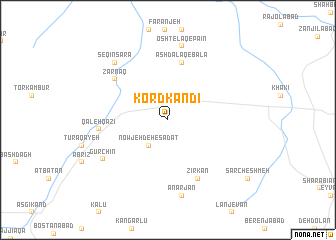 map of Kord Kandī
