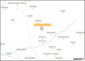 map of Kord Kandī