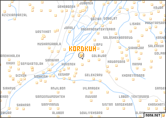 map of Kord Kūh