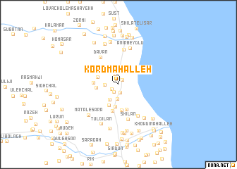 map of Kord Maḩalleh