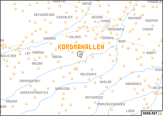 map of Kord Maḩalleh