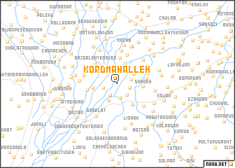 map of Kord Maḩalleh