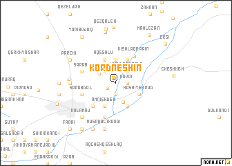 map of Kord Neshīn