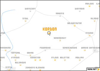 map of Kordon