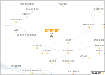 map of Kordon