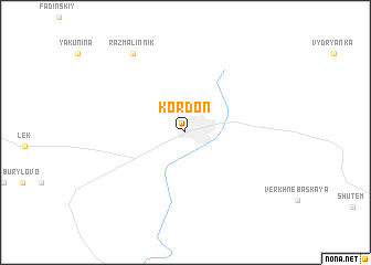 map of Kordon