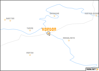 map of Kordon