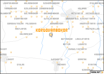 map of Kordovánbokor