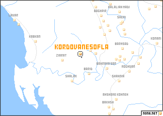 map of Kordovān-e Soflá