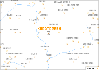 map of Kord Tappeh