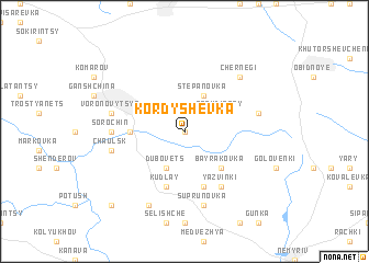 map of Kordyshevka