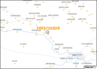 map of Kordyukova