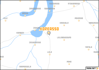 map of Koréasso