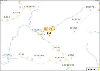 map of Koréa