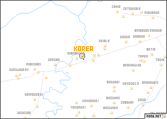 map of Koréa