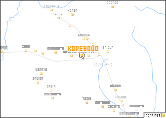 map of Korébouo