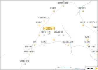 map of Koré II