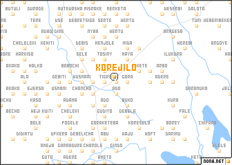 map of Kʼorē Jīlo